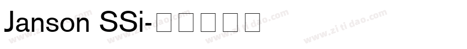 Janson SSi字体转换